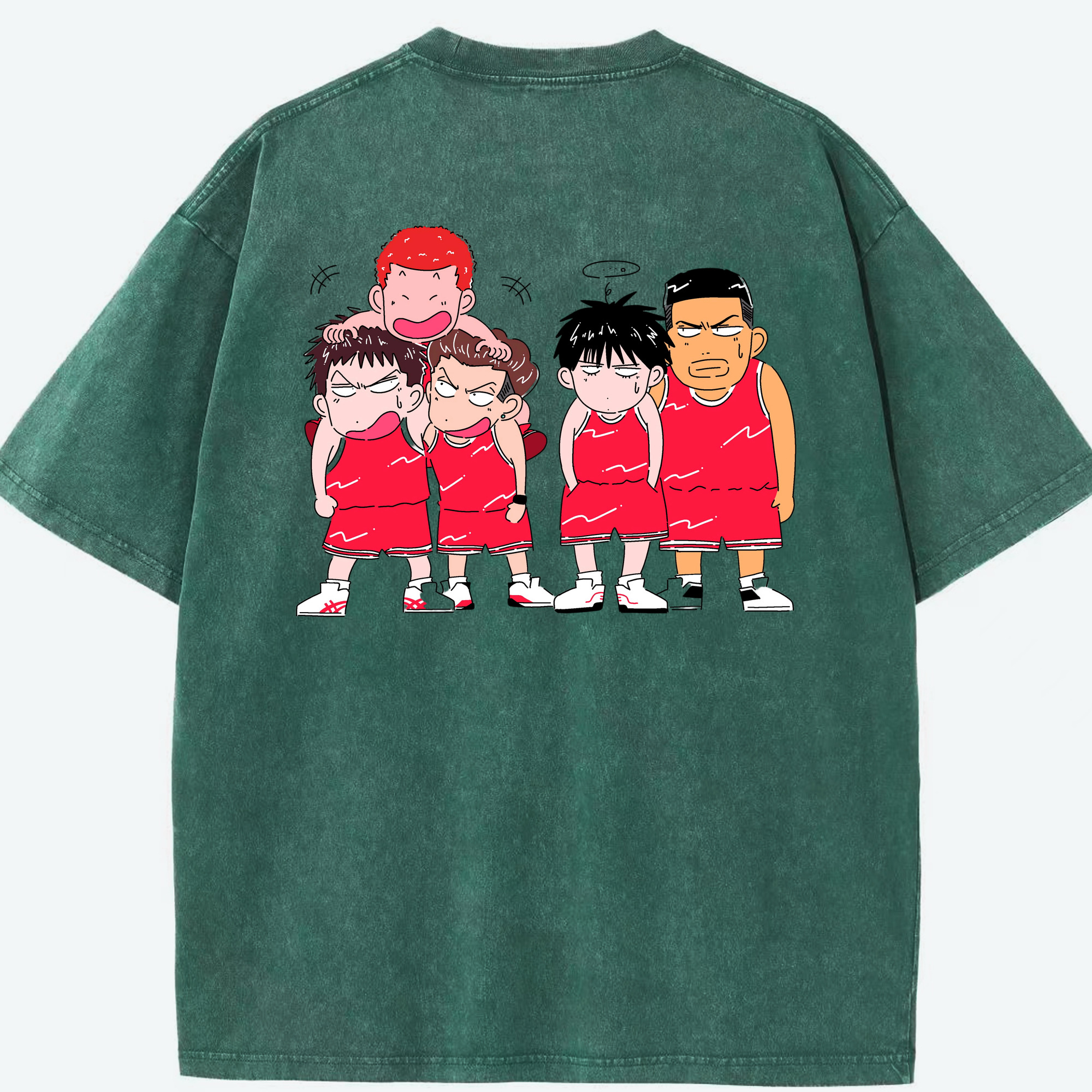 （画像用） SLAM DUNK／スラムダンク 綿100% ヴィンテージ風 半袖Tシャツ（背面プリント）